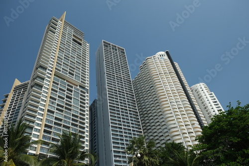 skyscrapers on the coast of Pattaya, Thailand © Natalia