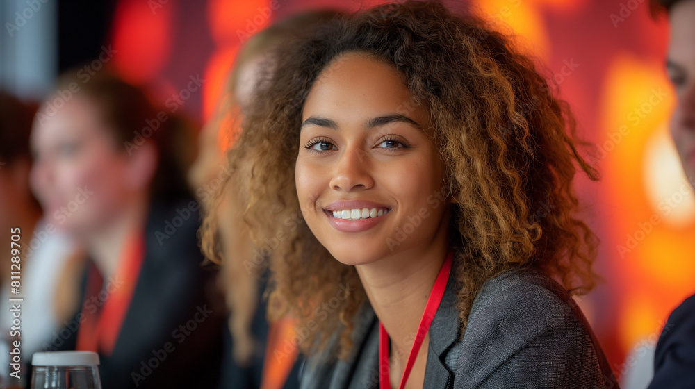 Obraz premium A visually rich composition featuring a dynamic youth conference with panel discussions, workshops, and networking sessions, empowering young leaders to exchange ideas and collabor