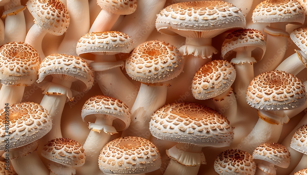 Background of the mushrooms seamless pattern.