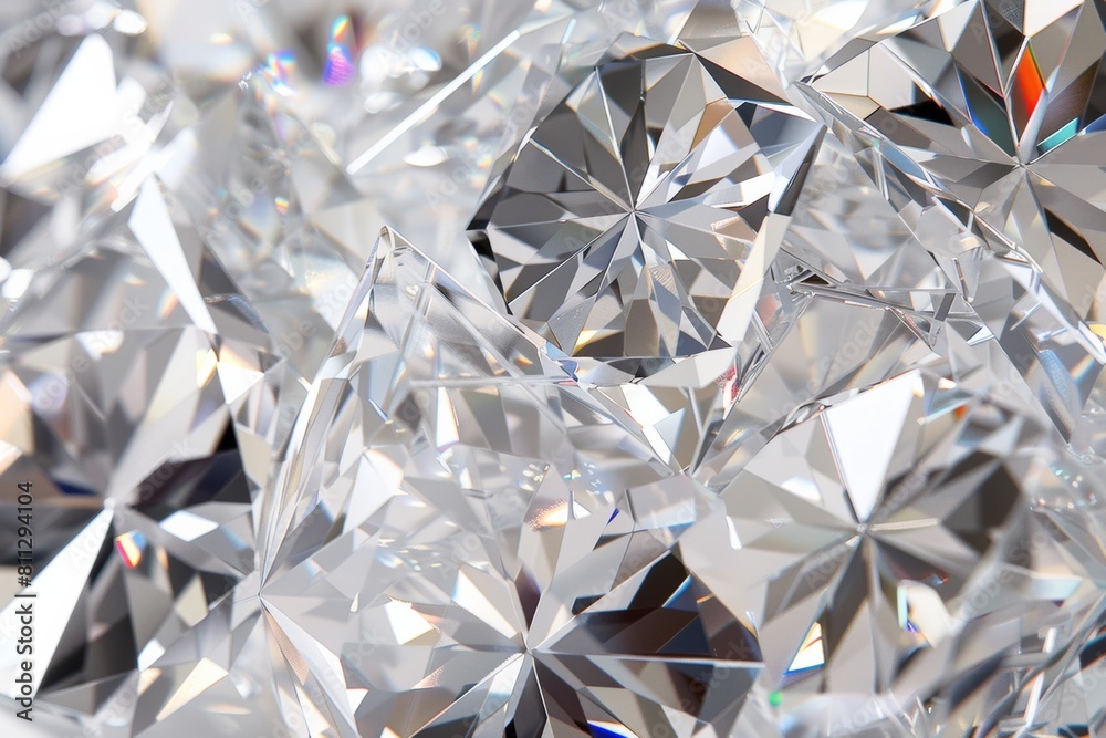 Shimmering Diamonds Scattered on Table Shimmering Diamonds Scattered on Table