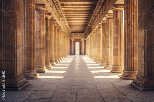 Magnificent Marble Corridor:A Timeless Architectural Masterpiece Exuding Grandeur and Sophistication