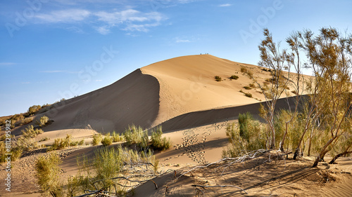 Singing dune in Altyn Emel National Park, Kazakhstan photo