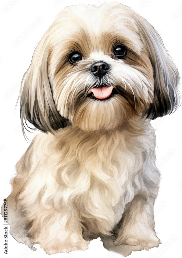 Adorable Lhasa Apso puppy designs for creative projects Adorable Lhasa Apso puppy designs for creative projects