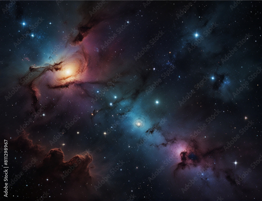 space nebula and galaxy, stars and nebula