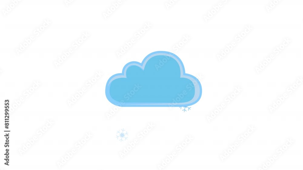 Cloud Snow Element Animation Cloud Snow Element Animation