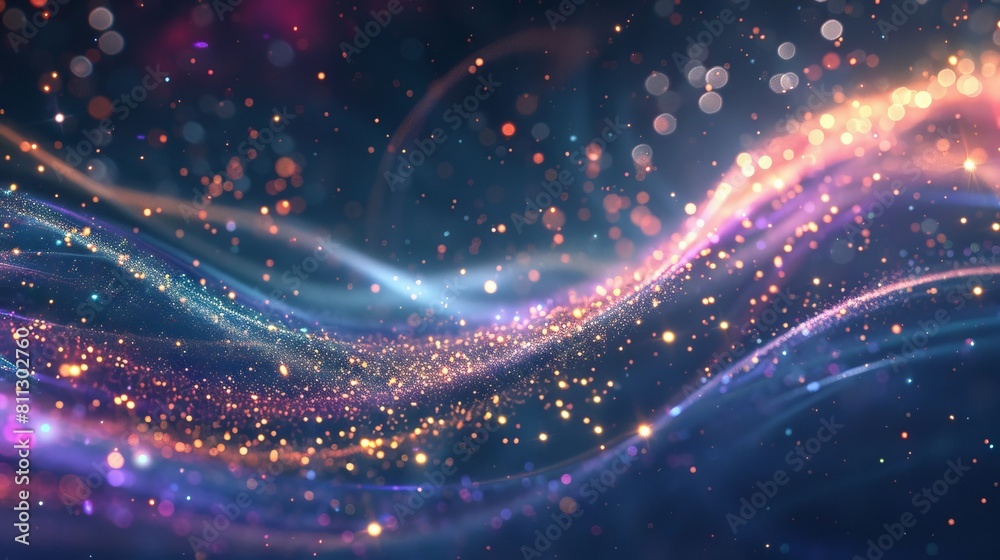 A colorful abstract background with light and sparkles. A colorful abstract background with light and sparkles.