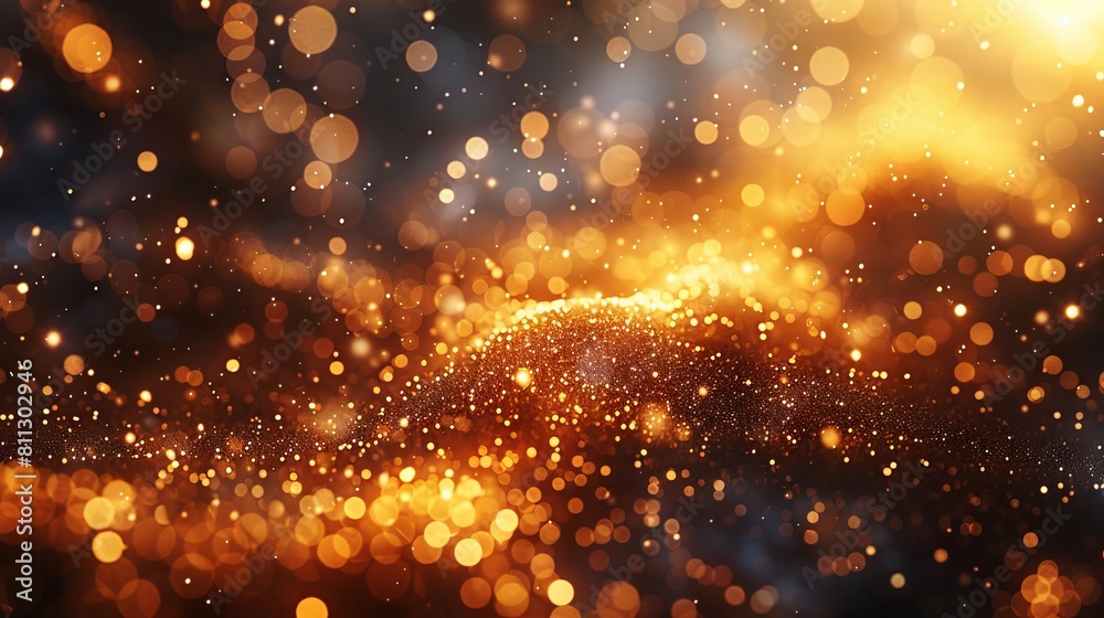 A dark background with light and sparkles. A dark background with light and sparkles.