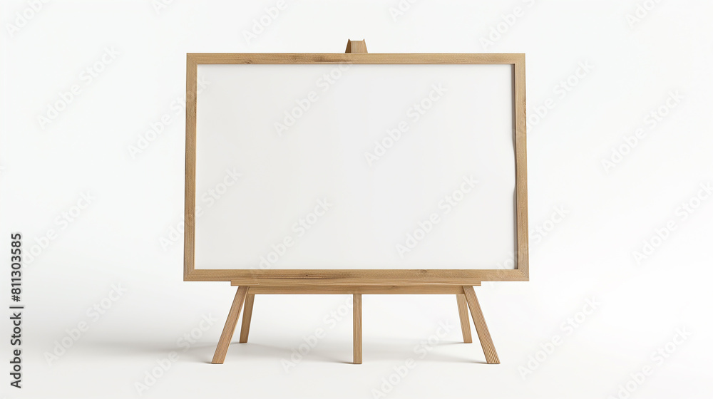 a woodframe blank banner mockup isolated on white, ideal for displaying marketing and advertising designs a woodframe blank banner mockup isolated on white, ideal for displaying marketing and advertising designs