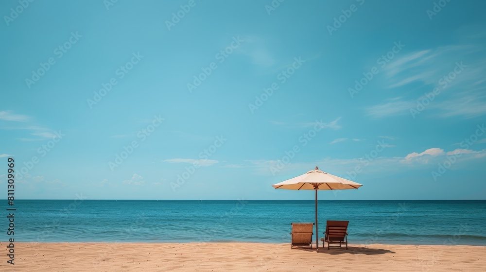 Sunny Beach Day With Relaxing Ocean View