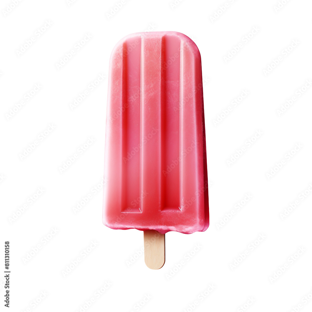 Pink ice cream popsicle isolated on transparent background Pink ice cream popsicle isolated on transparent background