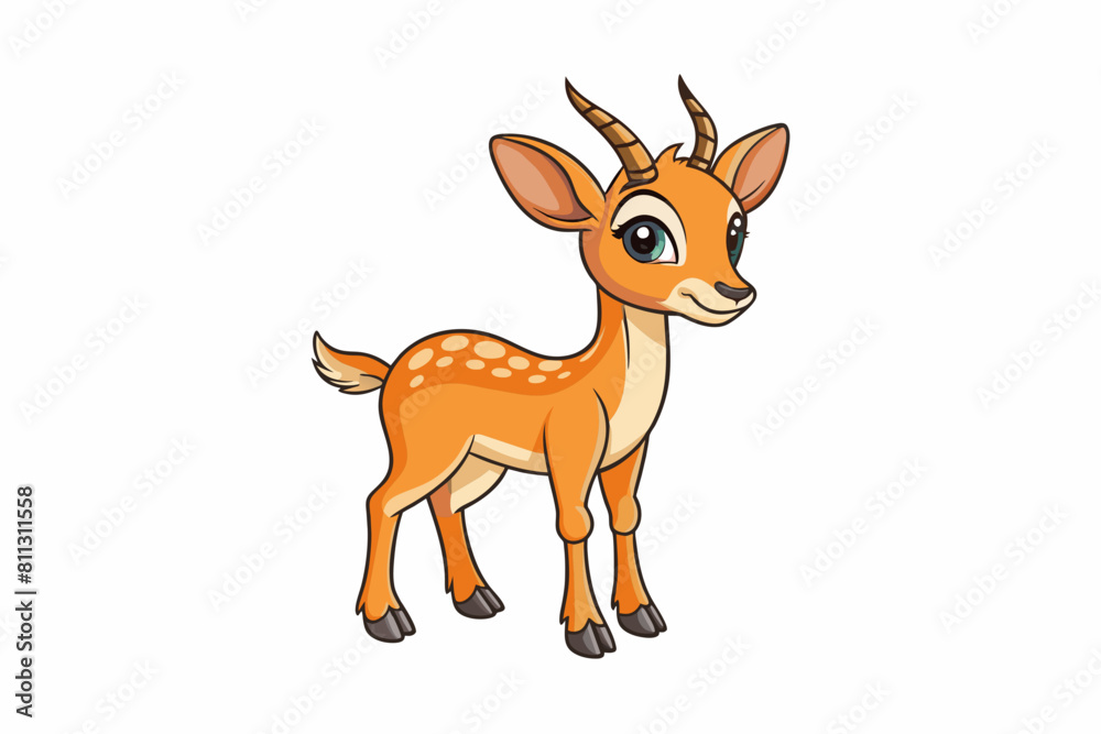 gazelle deer cartoon vector illustration gazelle deer cartoon vector illustration