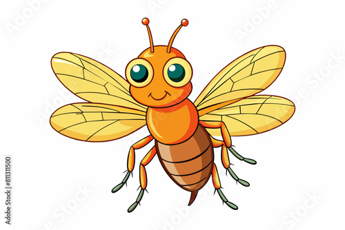 fruit fly cartoon vector illustration