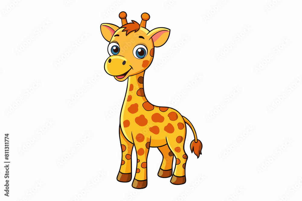 giraffe cartoon vector illustration giraffe cartoon vector illustration
