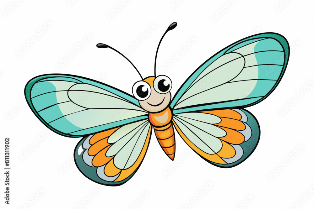  butterfly cartoon vector illustration