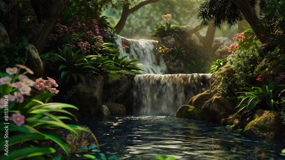 Fototapeta premium beautiful waterfall in the forest