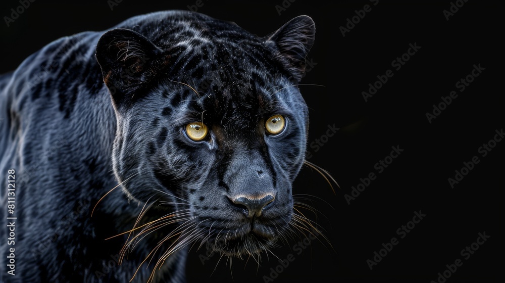Front view of black Panther Front view of black Panther
