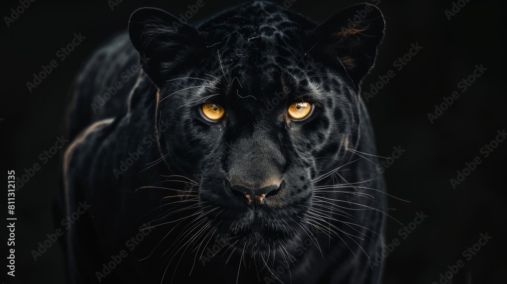 Front view of black Panther Front view of black Panther