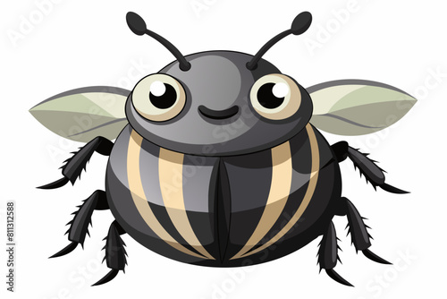 goliath beetle cartoon vector illustration