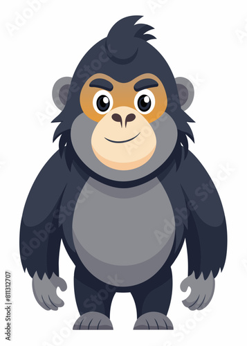 gorilla cartoon vector illustration