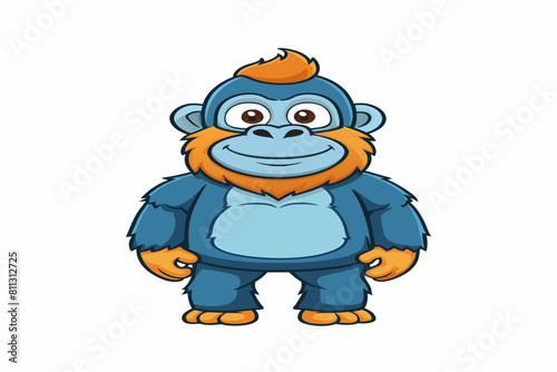 gorilla cartoon vector illustration