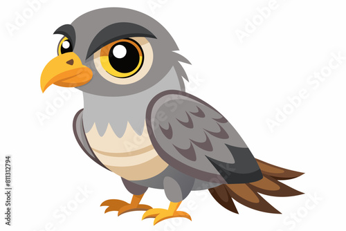 goshawk cartoon vector illustration