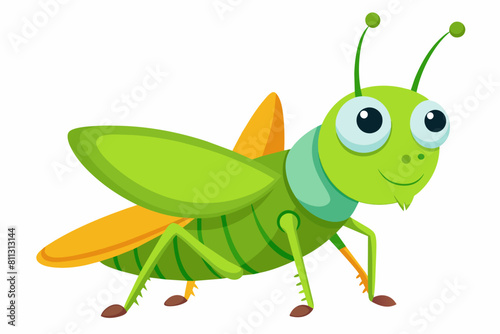 grasshopper cartoon vector illustration