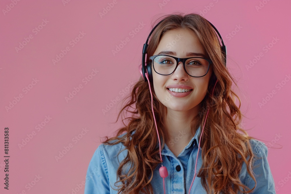 Experience the essence of professionalism and approachability with this hyper-realistic portrait of a smiling female call centre representative Experience the essence of professionalism and approachability with this hyper-realistic portrait of a smiling female call centre representative