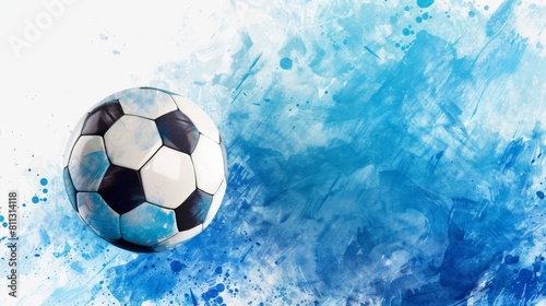 The banner. An exquisite background for a youth football company with a place for text.
