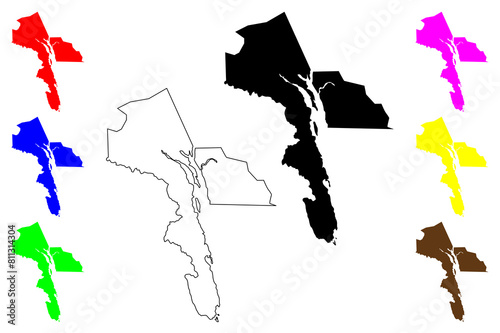 Haines Borough, Alaska (Boroughs and census areas in Alaska, United States of America,USA, U.S., US) map vector illustration, scribble sketch Haines map