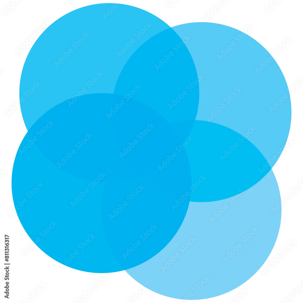 Intersecting, overlapping circles, rings element Intersecting, overlapping circles, rings element