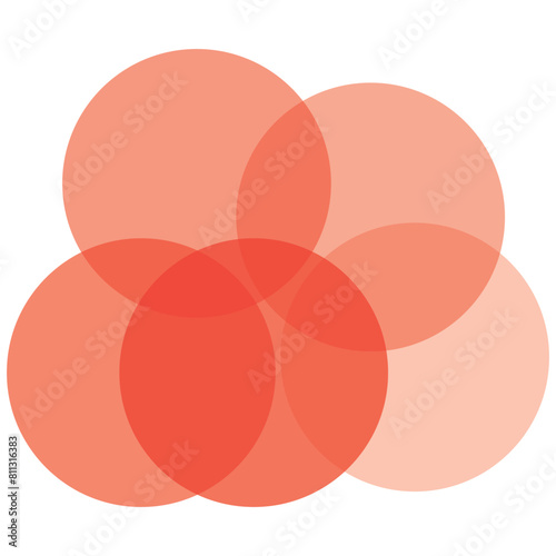 Intersecting, overlapping circles, rings element