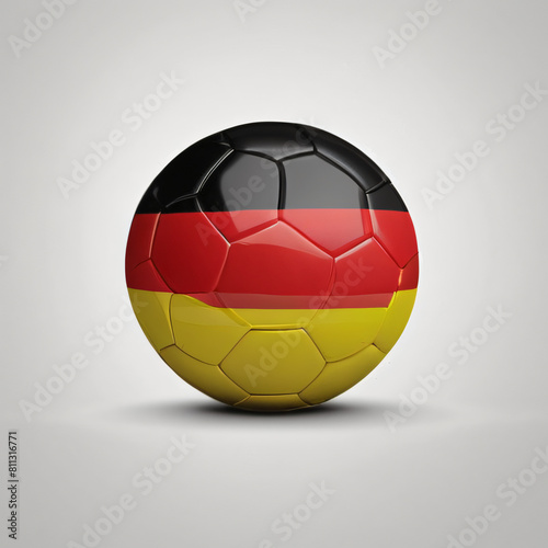 german soccerball on white background  Generative Ai