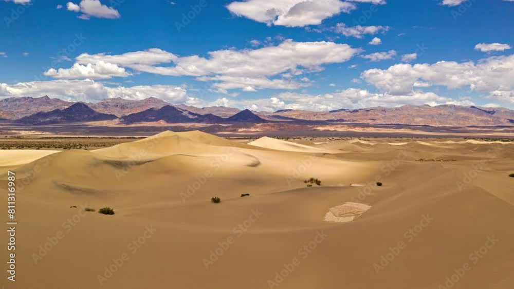 Death Valley Mesquite Sand Dunes Aerial Timelapse Death Valley Mesquite Sand Dunes Aerial Timelapse