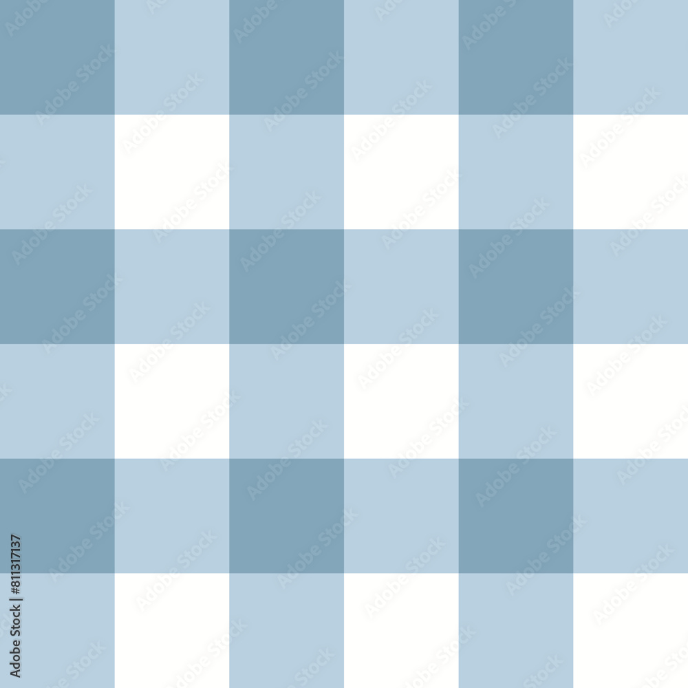 Blue checkered pattern seamless. Vector background