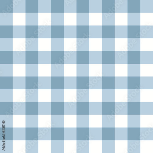 Blue checkered pattern seamless. Vector background