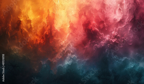 A dark and colorful background, evoking the essence of chaos with swirling clouds of color, perfect for adding an atmospheric touch to your design projects. Created with Ai