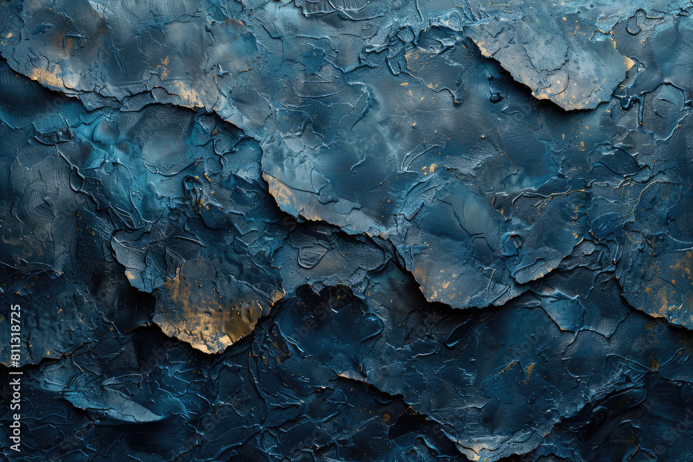 A blue rock texture with dark tones, featuring deep blue and indigo hues. Created with Ai