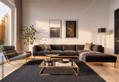 Interior Ideas - A living room in dark tones © f_bossa