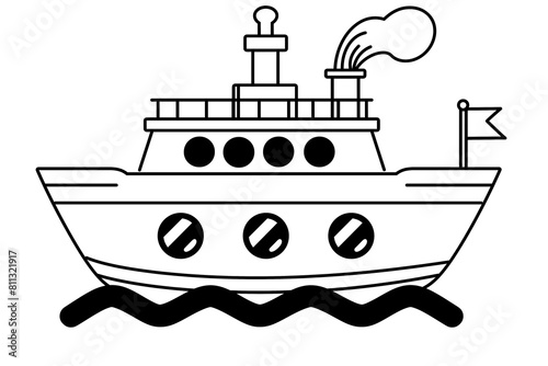 Steamer for kids coloring book