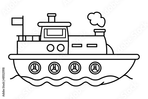 Steamer for kids coloring page