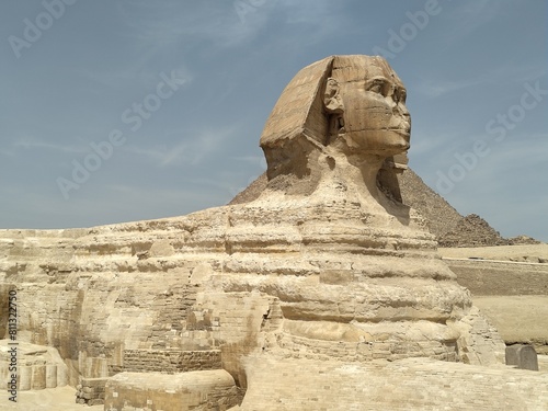 sphinx and pyramid