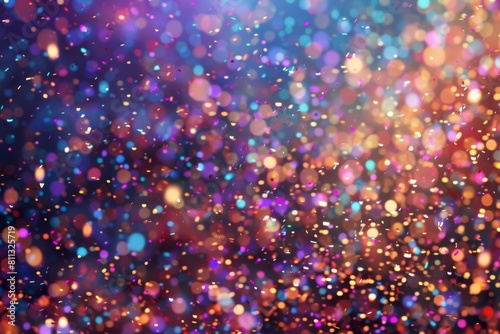 festive glittering confetti raining down for joyous celebration or special event digital art