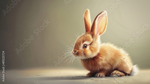 bunny brown Easter animal bunny concept. Generative Ai