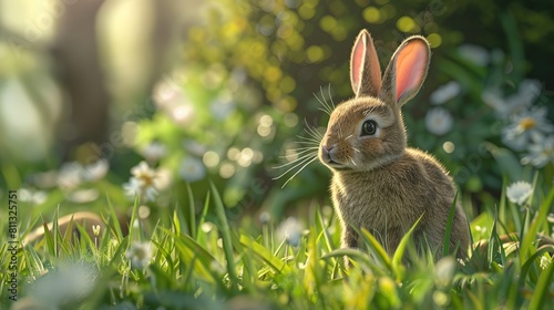 bunny brown Easter animal bunny concept. Generative Ai