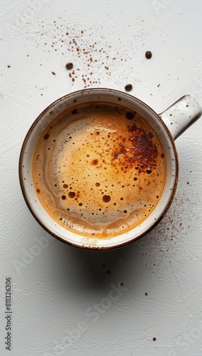 A Cup of Coffee on a White Table