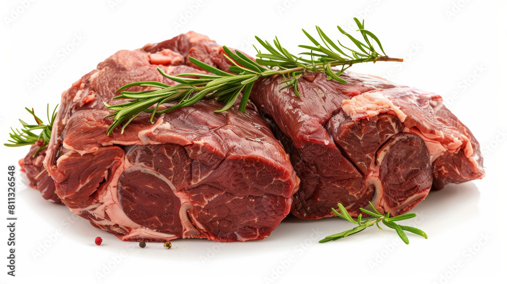 Whole Beef Shoulder on White Background Whole Beef Shoulder on White Background