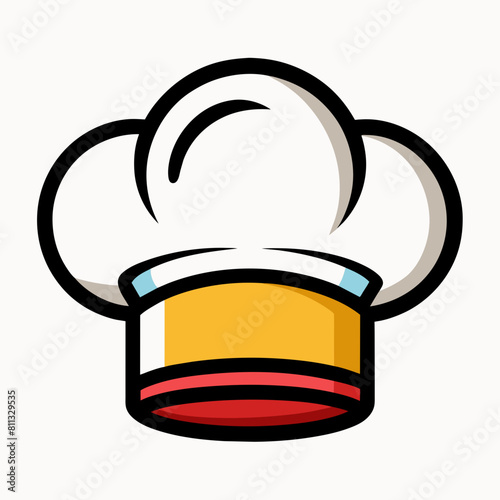 Cooking hat logo, white background photo