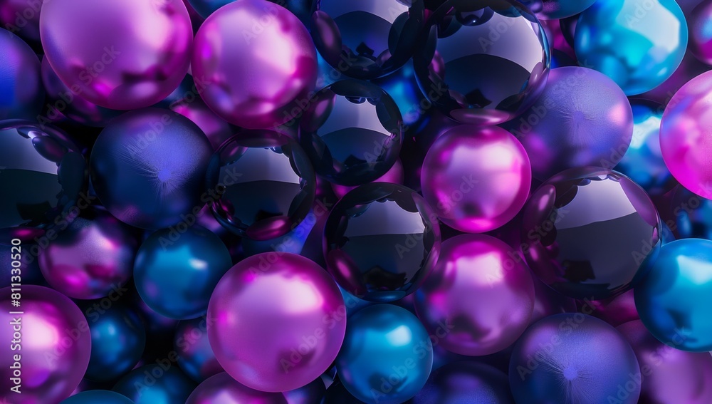 A background of balloons in various shades of purple, blue and black floating in the air Generative AI A background of balloons in various shades of purple, blue and black floating in the air Generative AI