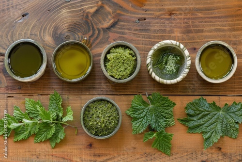 Glass bottle of nettle tincture. Phytotherapy