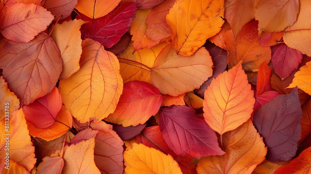 A stunningly beautiful autumn leaves background image, perfect for use as a wallpaper or for any other creative project.